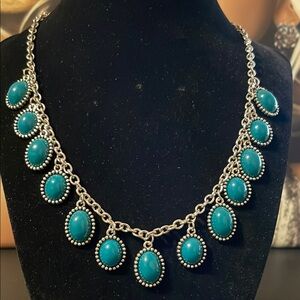 Elegant Silver and Turquoise Necklace